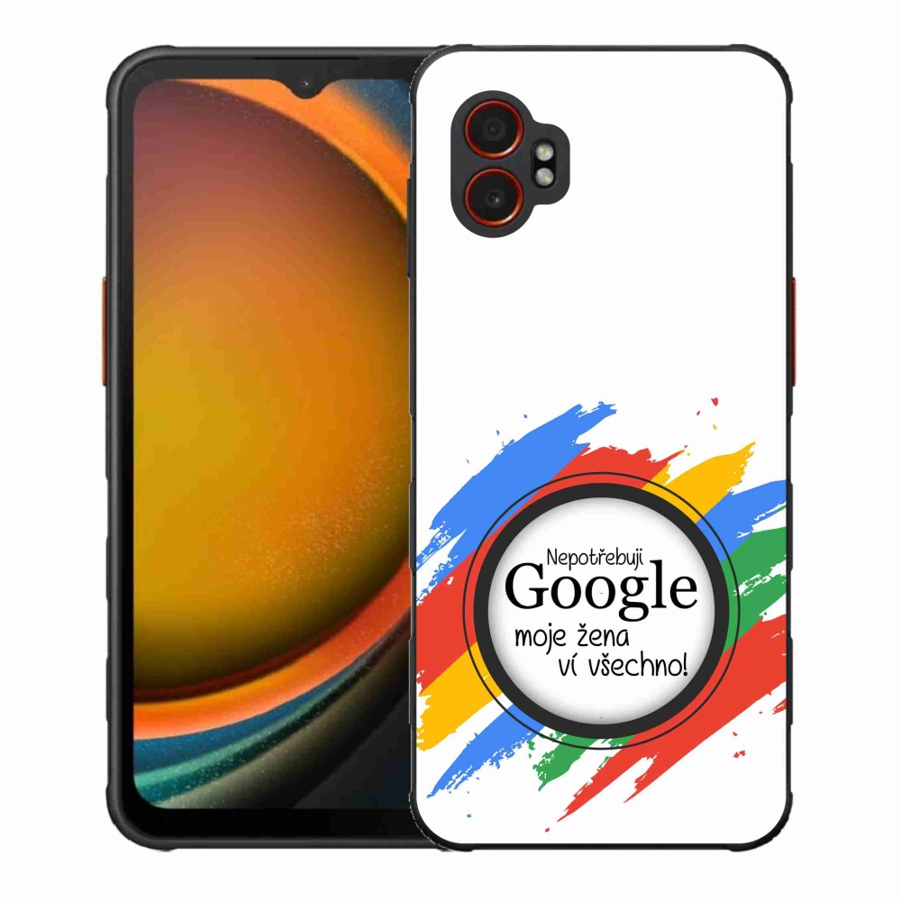 Gélový kryt mmCase na Samsung Galaxy Xcover 7 Pro - žena vie všetko biele pozadie