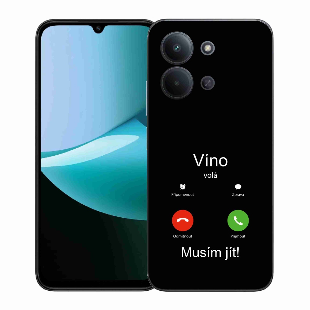 Gélový kryt mmCase na Xiaomi Redmi 15C 4G (171mm)/Poco C85 4G (171mm) - víno volá čierne pozadie
