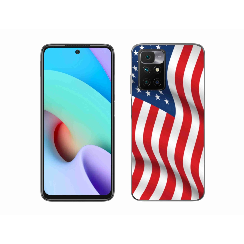 Gélový kryt mmCase na mobil Xiaomi Redmi 10/Redmi 10 (2022) - USA vlajka