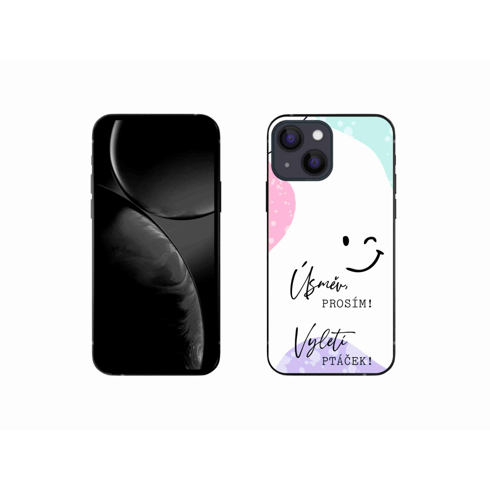 Gélový kryt mmCase na iPhone 13 mini 5.4 - vtipný text 4 biele pozadie