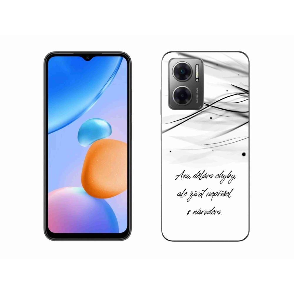 Gélový kryt mmCase na Xiaomi Redmi 10 5G - citát biele pozadie