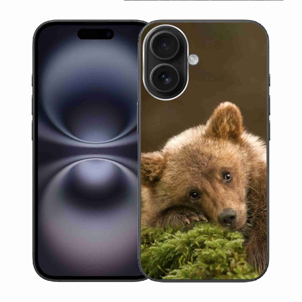 Gélový kryt mmCase na iPhone 16 - medveď