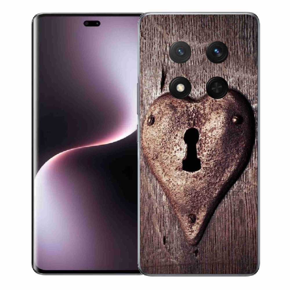 Gélový kryt mmCase na Honor Magic 7 Lite 5G - zámok v tvare srdca