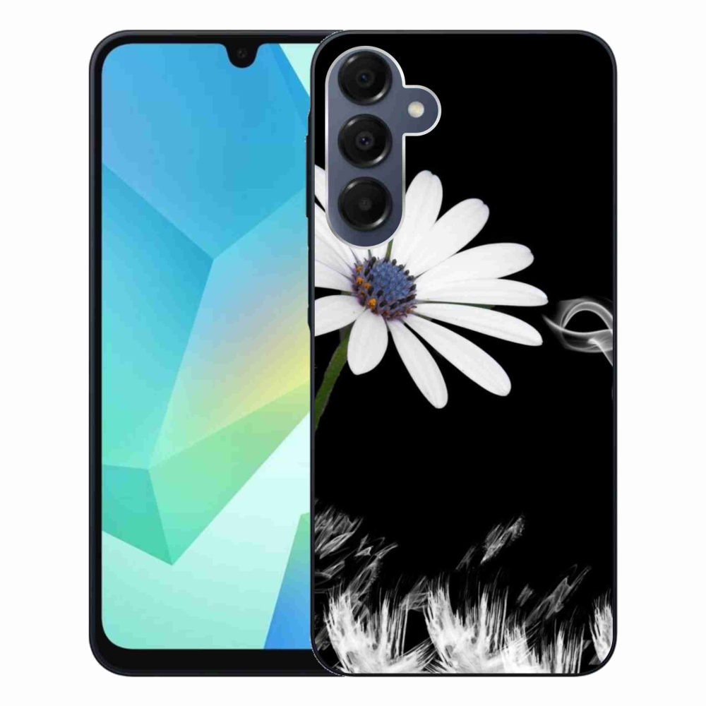 Gélový kryt mmCase na Samsung Galaxy A16 4G/5G - biela kvetina
