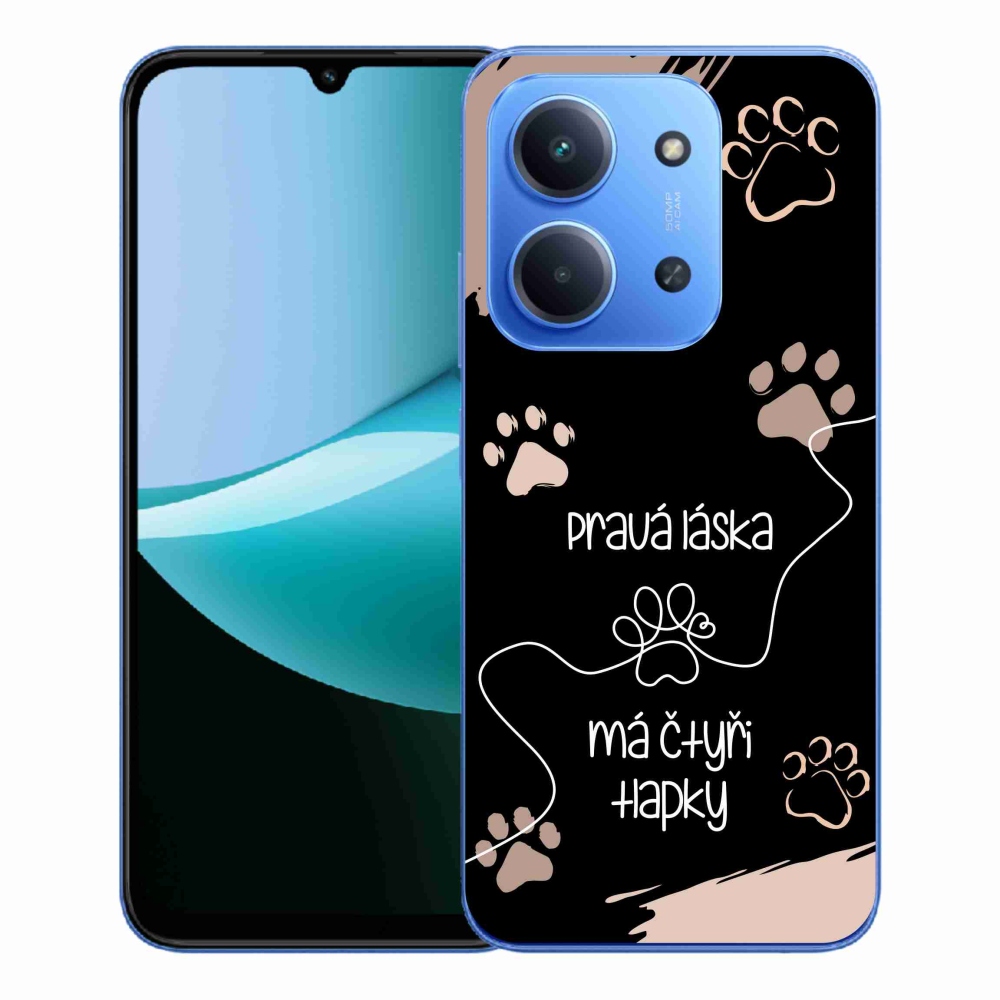 Gélový kryt mmCase na Xiaomi Redmi 15C 4G/5G (173mm) - psí motív 1 čierne pozadie