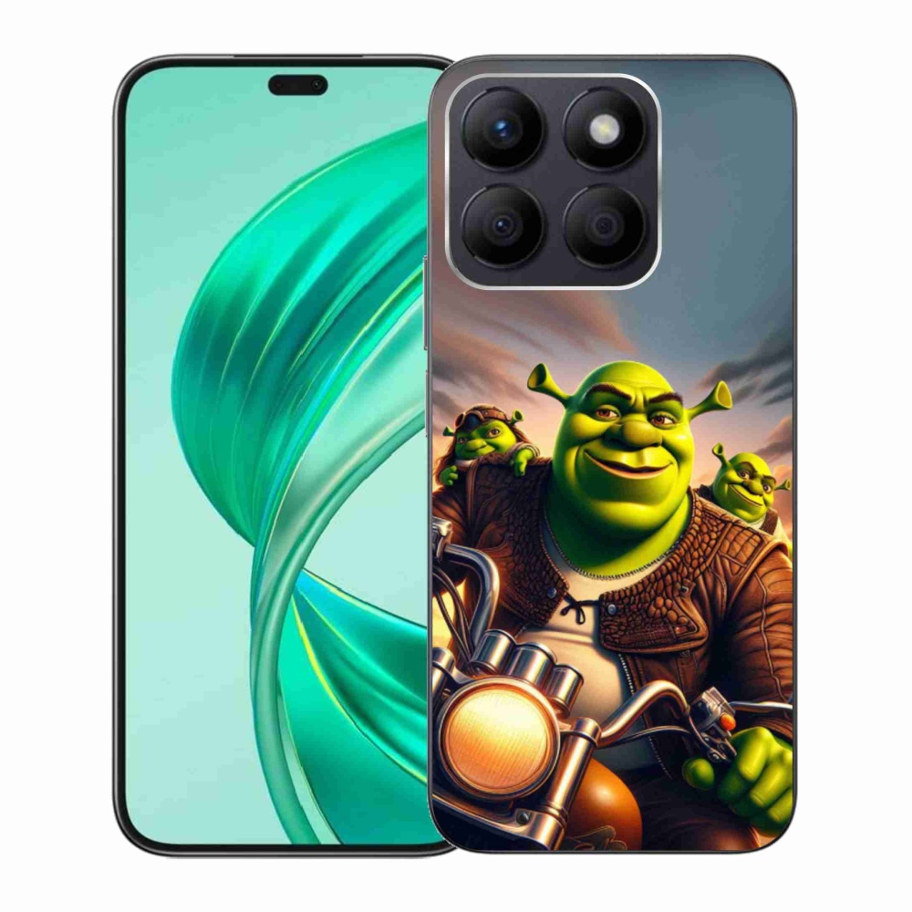 Gélový kryt mmCase na Honor X8b - shrek na motorke