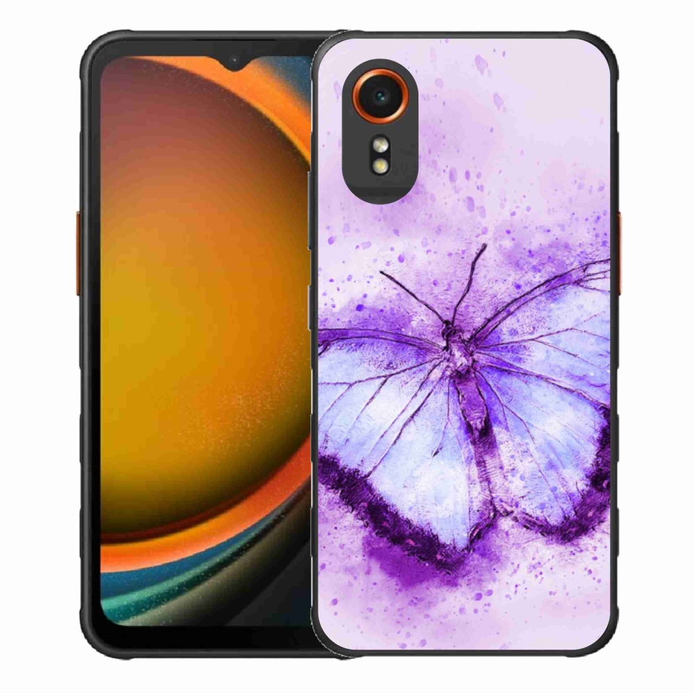 Gélový kryt mmCase na Samsung Galaxy Xcover 7 - fialový motýľ