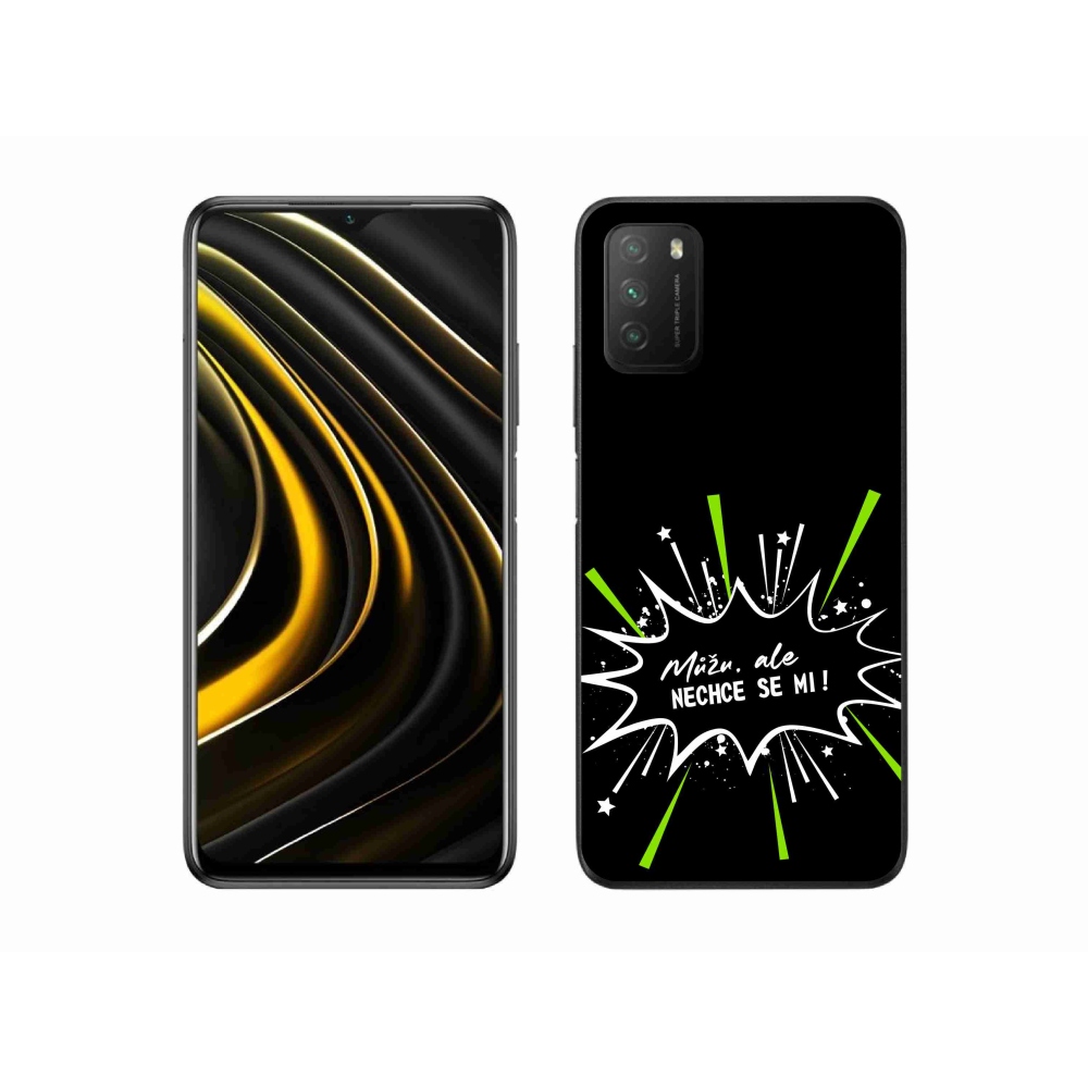 Gélový kryt mmCase na Xiaomi Poco M3 - vtipný text 11 čierne pozadie