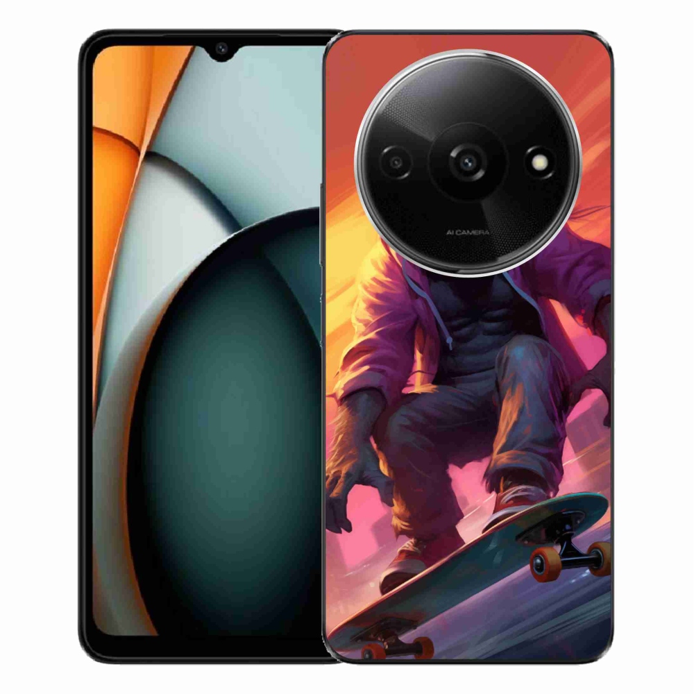 Gélový kryt mmCase na Xiaomi Redmi A3 - gorila na skateboarde