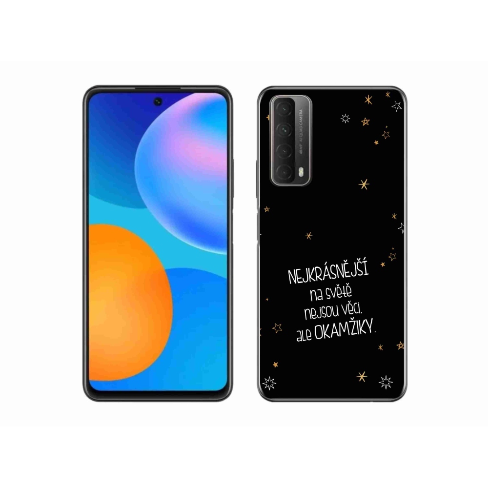 Gélový kryt mmCase na Huawei P Smart (2021) - citát 4 čierne pozadie