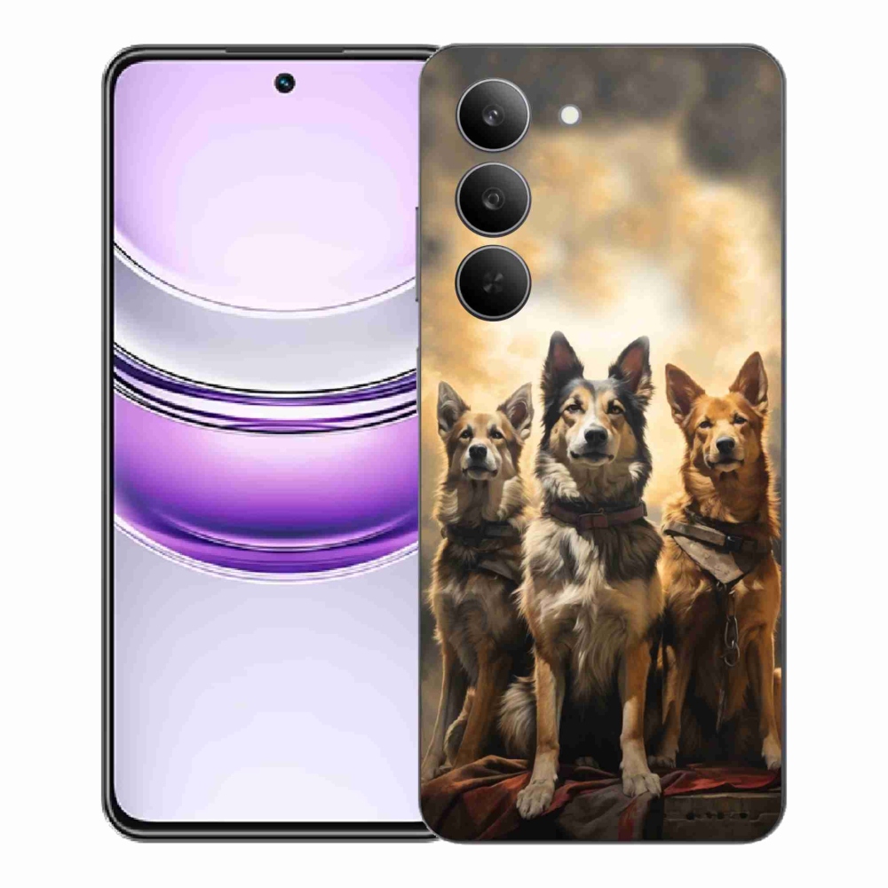Gélový kryt mmCase na Realme 14x 5G - tri psy