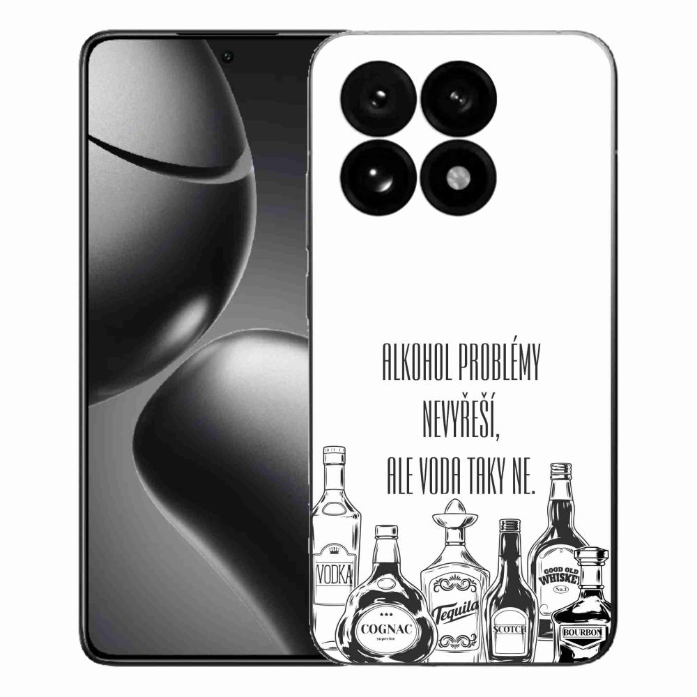 Gélový kryt mmCase na Xiaomi 15T - vtipný text biele pozadie