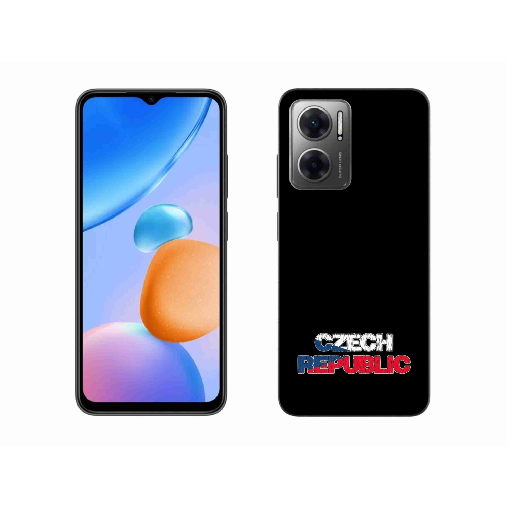 Gélový kryt mmCase na Xiaomi Redmi 10 5G - Czech Republic čierne pozadie