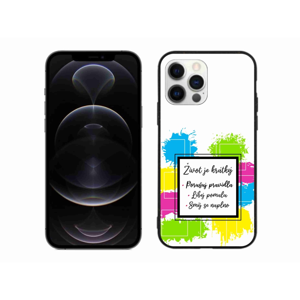 Gélový kryt mmCase na iPhone 12 Pro Max - citát 5 biele pozadie