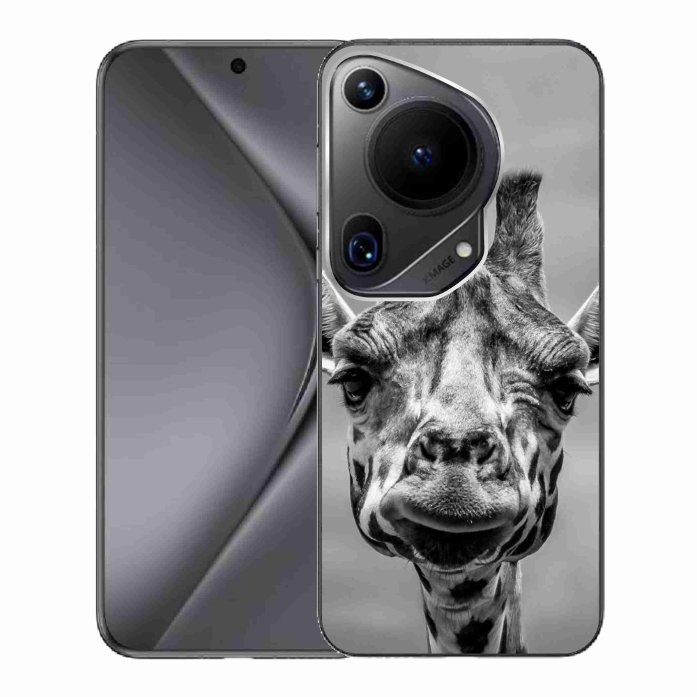 Gélový kryt mmCase na Huawei Pura 70 Ultra - čiernobiela žirafa