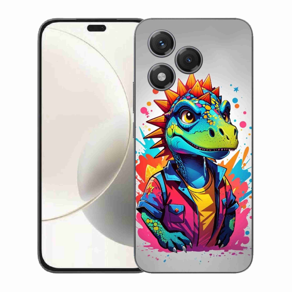 Gélový kryt mmCase na Honor 400 Lite - farebný dinosaurus