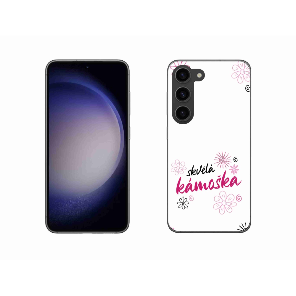 Gélový kryt mmCase na Samsung Galaxy S23 5G - skvelá kamoška biele pozadie