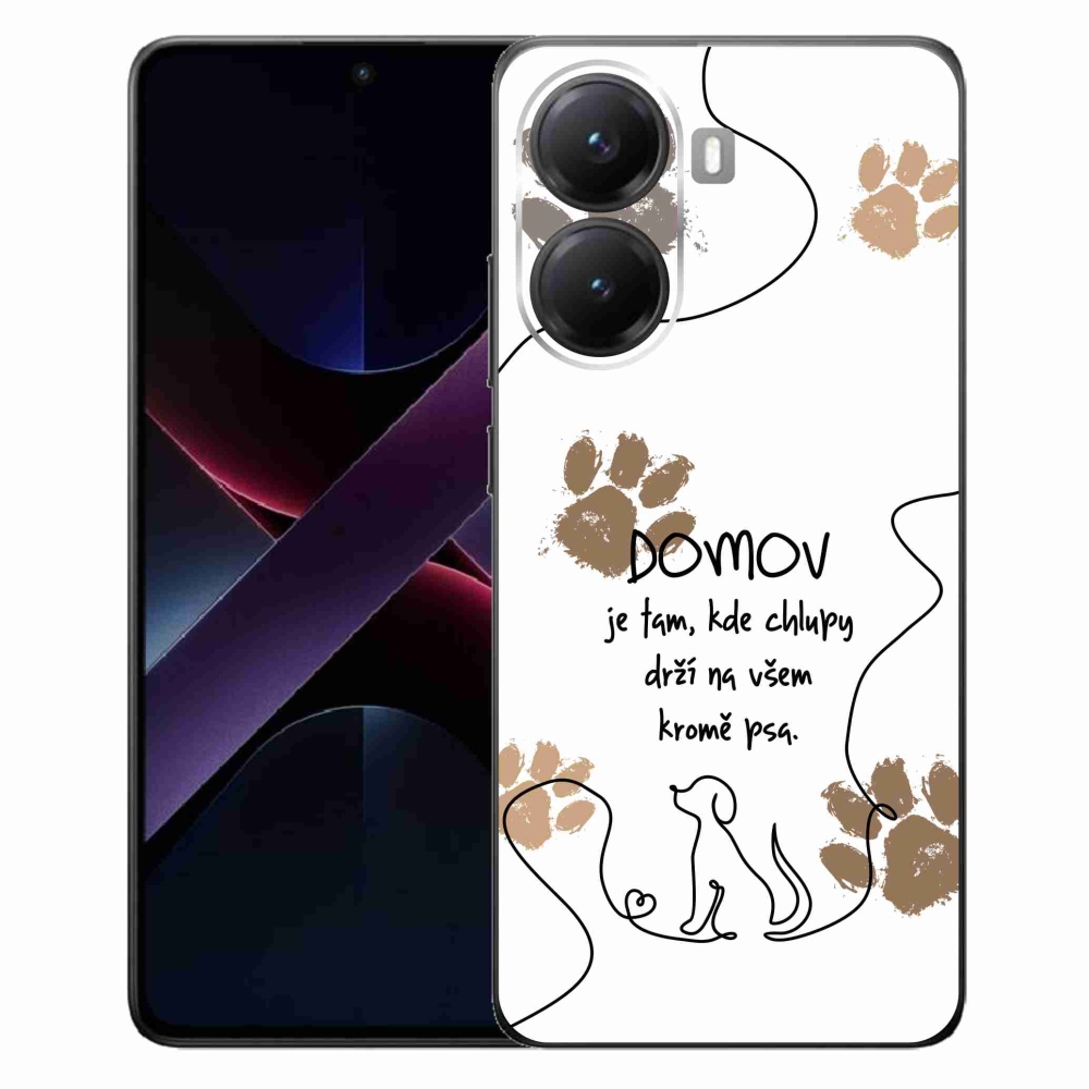 Gélový kryt mmCase na Xiaomi Poco X7 Pro 5G - psí motív biele pozadie
