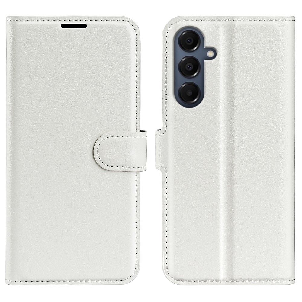 Litchi knižkové púzdro na Samsung Galaxy A17 5G - biele