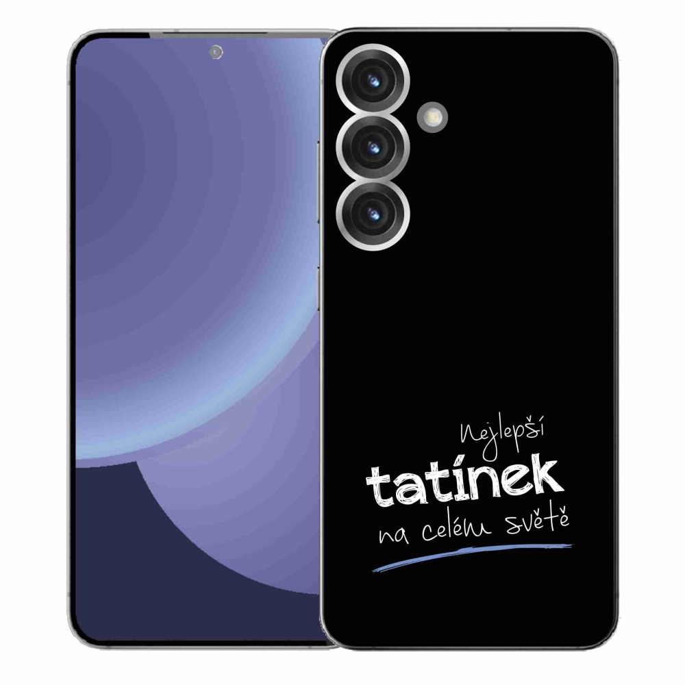 Gélový kryt mmCase na Samsung Galaxy S25+ - najlepší otecko 4 čierne pozadie
