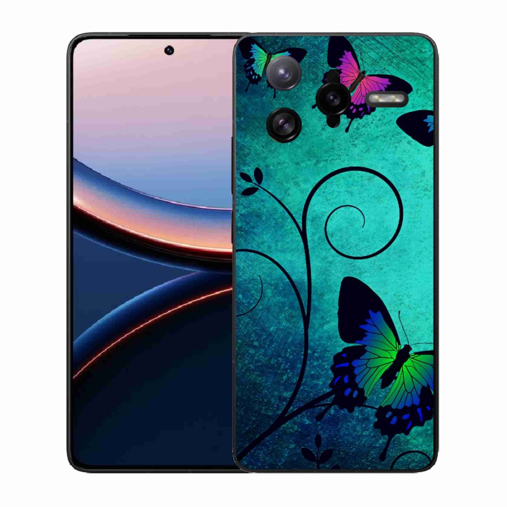 Gélový kryt mmCase na Xiaomi Poco F7 Ultra - farební motýle