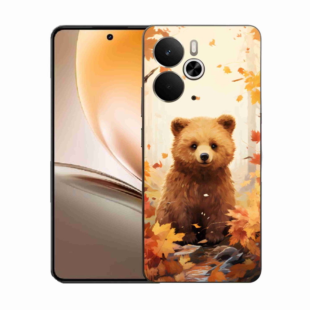 Gélový kryt mmCase na Realme 14 5G - medveď v lese