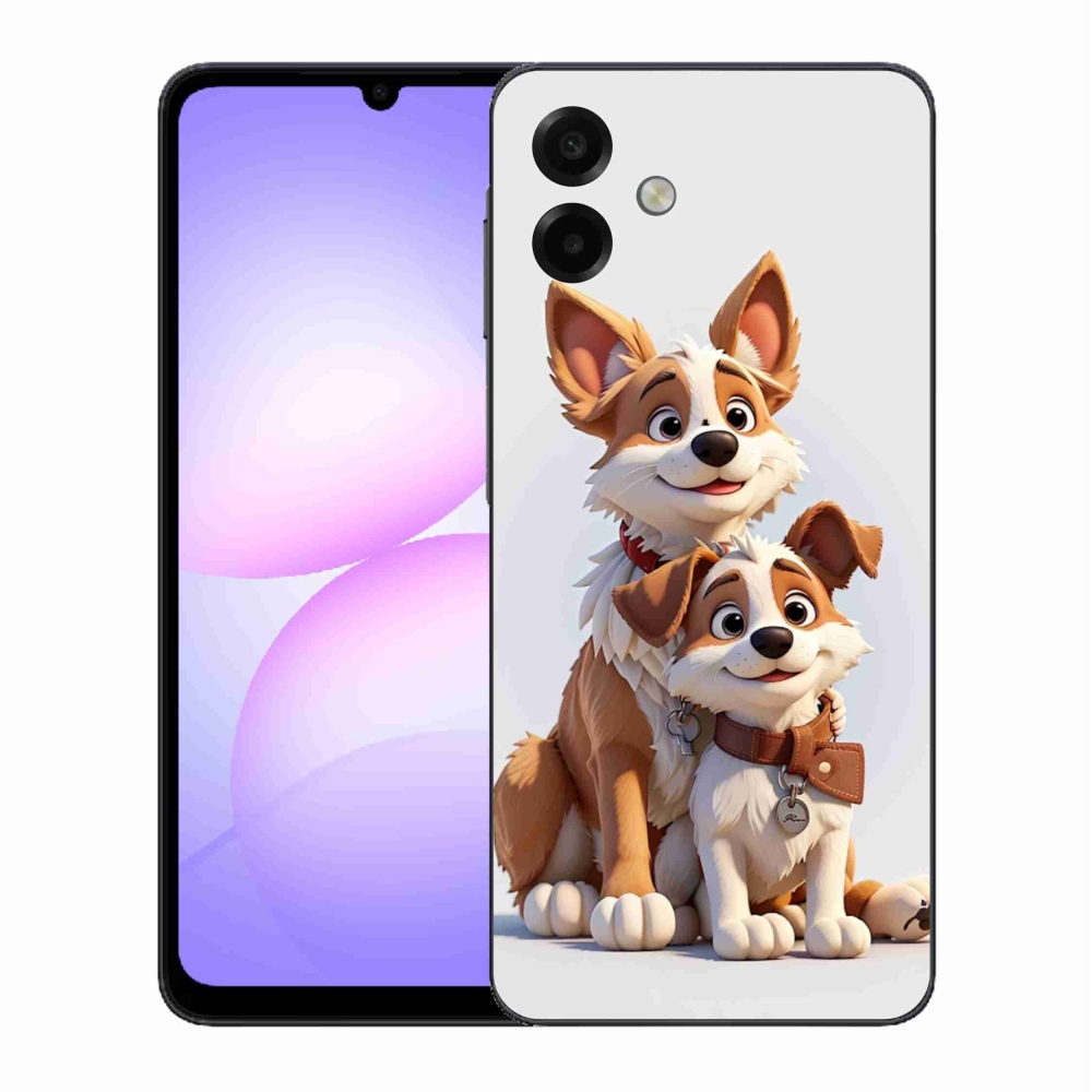 Gélový kryt mmCase na Samsung Galaxy A07 4G - kreslenie psy
