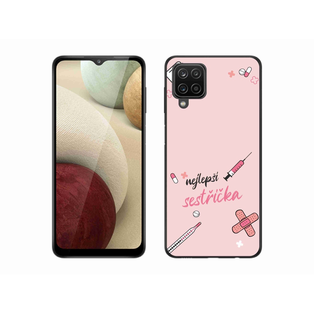 Gélový kryt mmCase na Samsung Galaxy M12 - najlepšia sestrička ružové pozadie