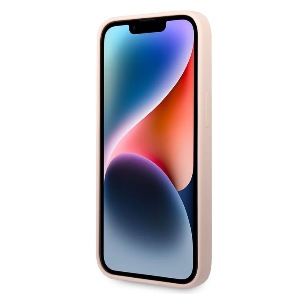 Karl Lagerfeld Liquid Silicone Ikonik NFT kryt iPhone 14 ružový