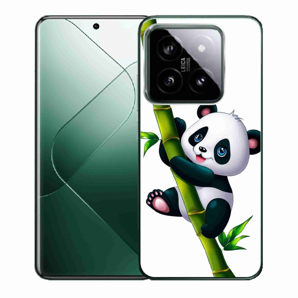Gélový kryt mmCase na Xiaomi 14 - panda na bambuse
