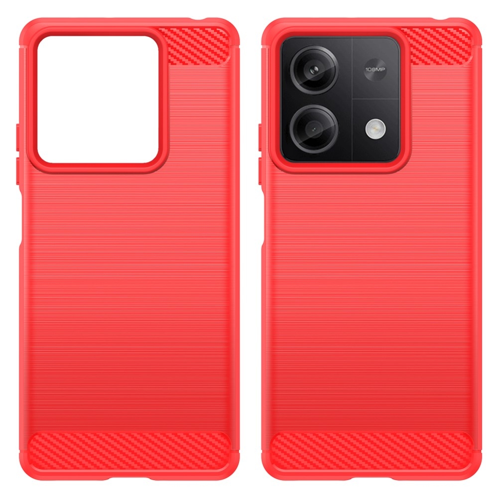 Carbon odolný gélový obal na Xiaomi Redmi Note 13 5G - červený