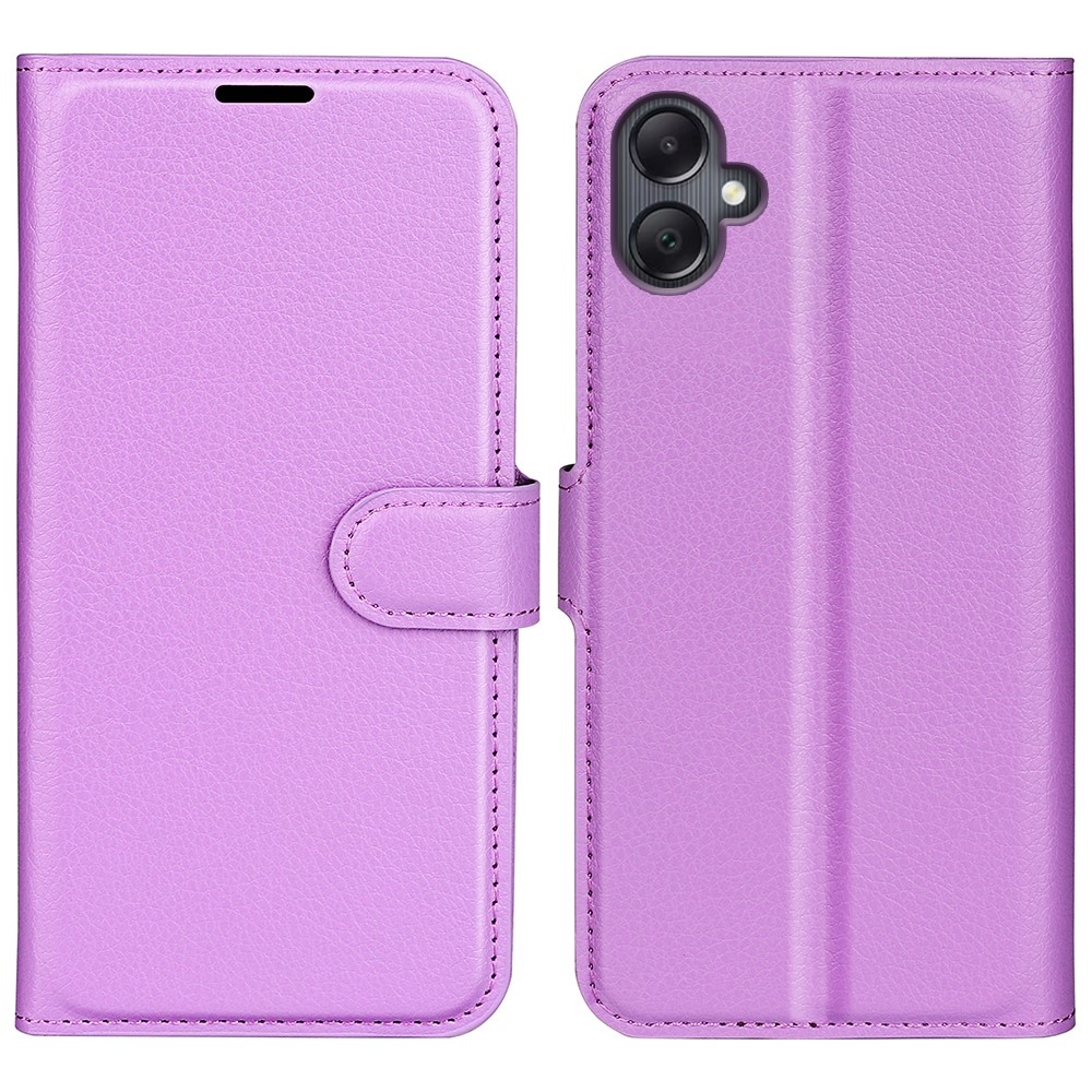 Litchi knižkové púzdro na Samsung Galaxy A06 4G - fialové