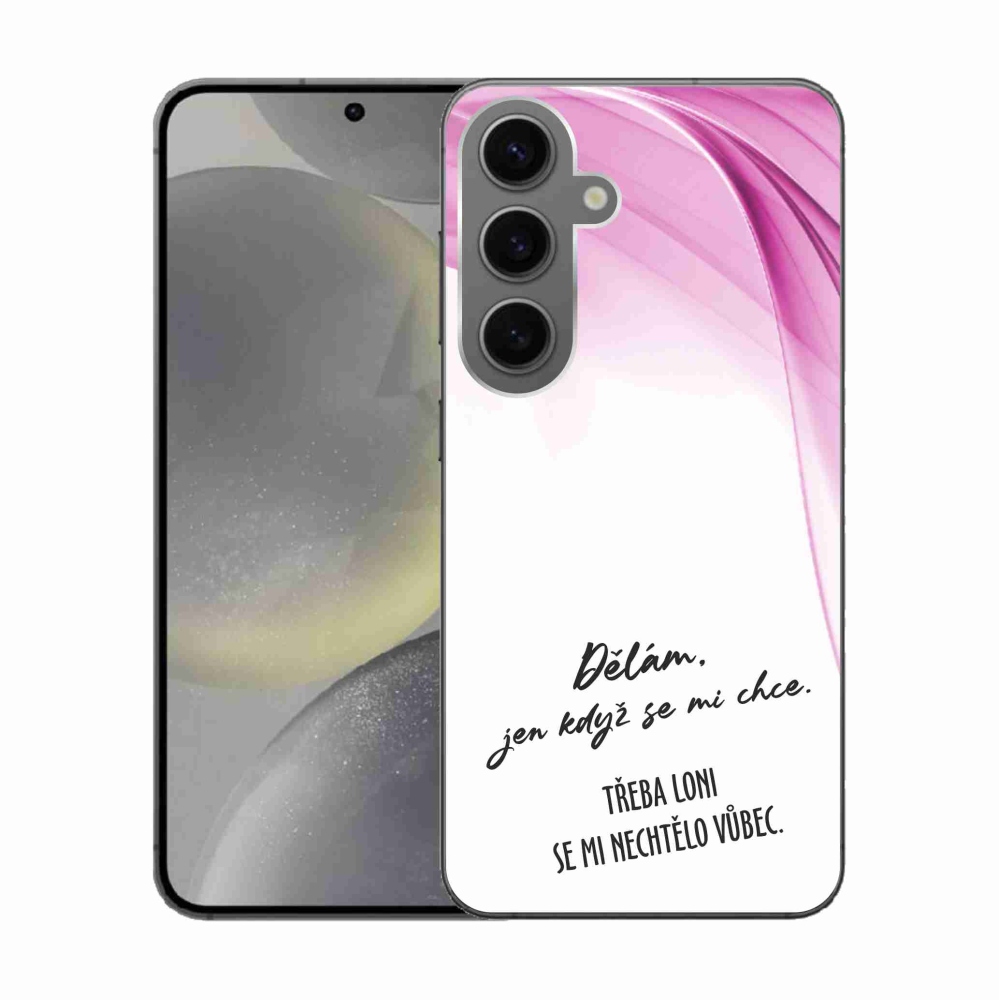 Gélový kryt mmCase na Samsung Galaxy S24 - vtipný text 12 biele pozadie