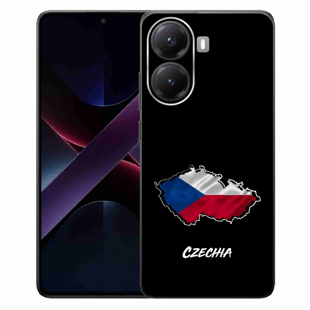 Gélový kryt mmCase na Xiaomi Poco X7 Pro 5G - Czechia čierne pozadie