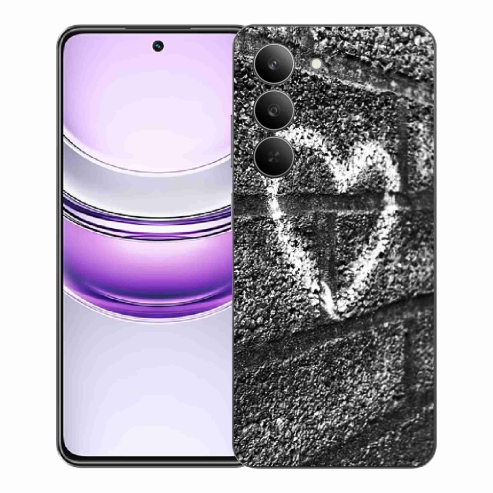 Gélový kryt mmCase na Realme 14x 5G - srdce na stene