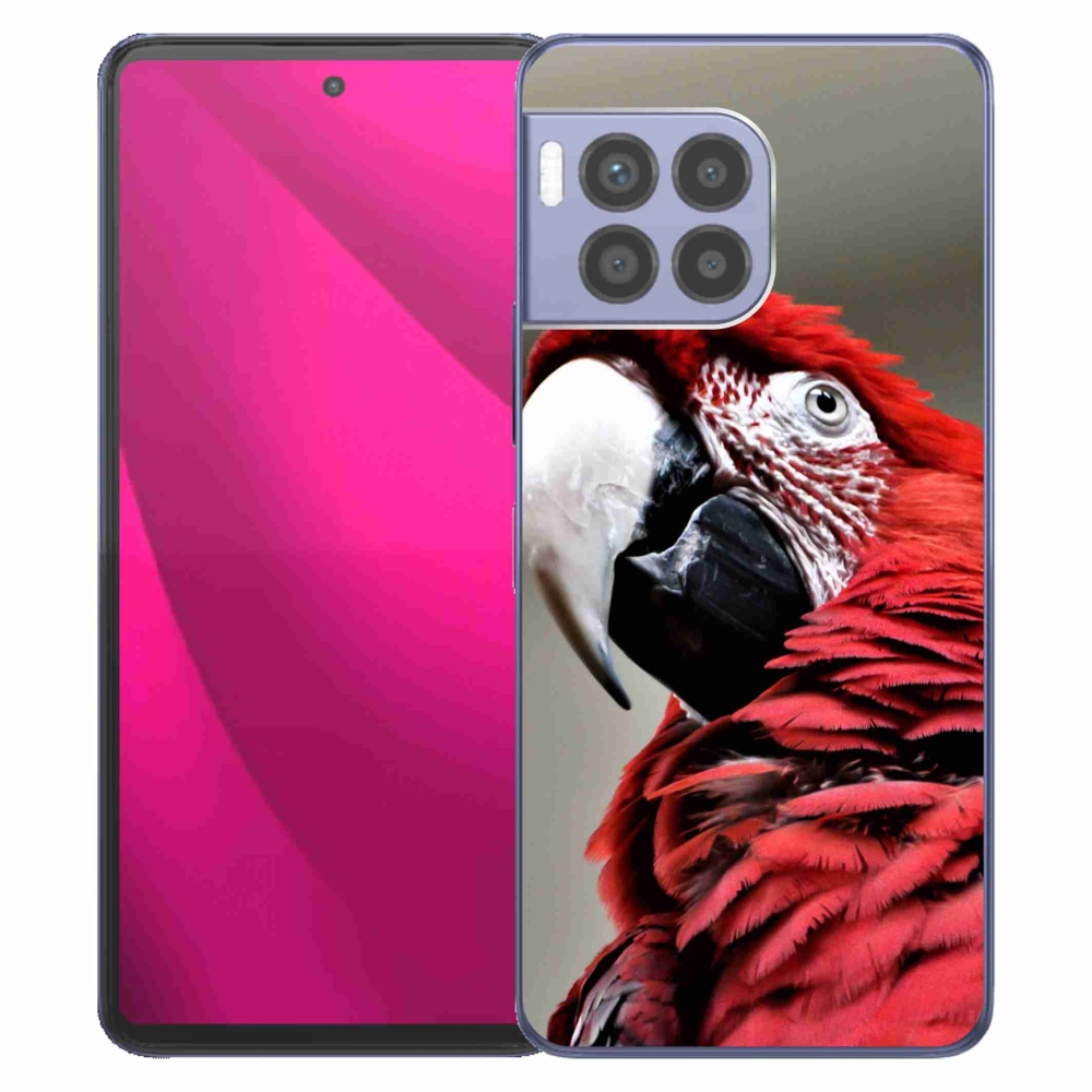 Gélový kryt mmCase na T-Mobile T Phone 2 Pro - papagáj ara červený