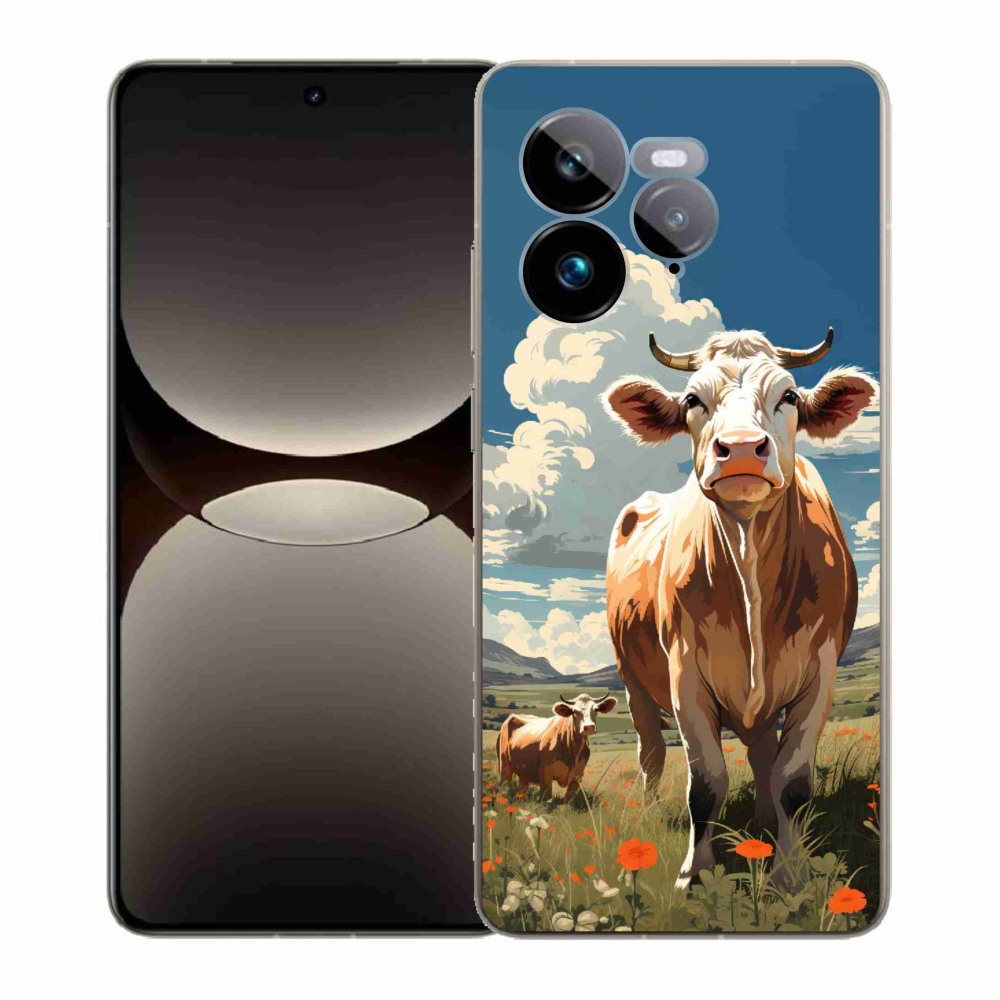 Gélový kryt mmCase na Realme GT 7 Pro 5G - kravy na lúke