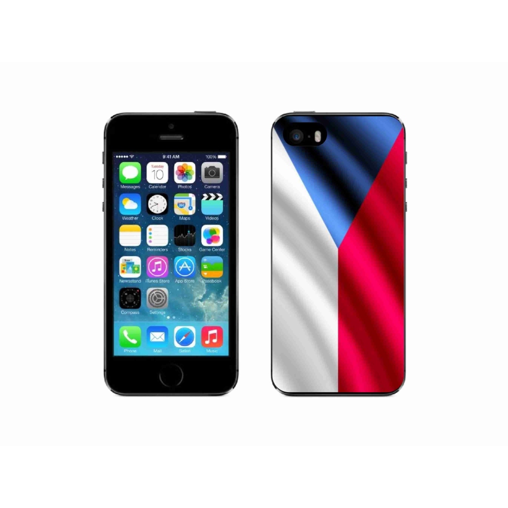 Gélový kryt mmCase na mobil iPhone 5 / 5s - česká vlajka