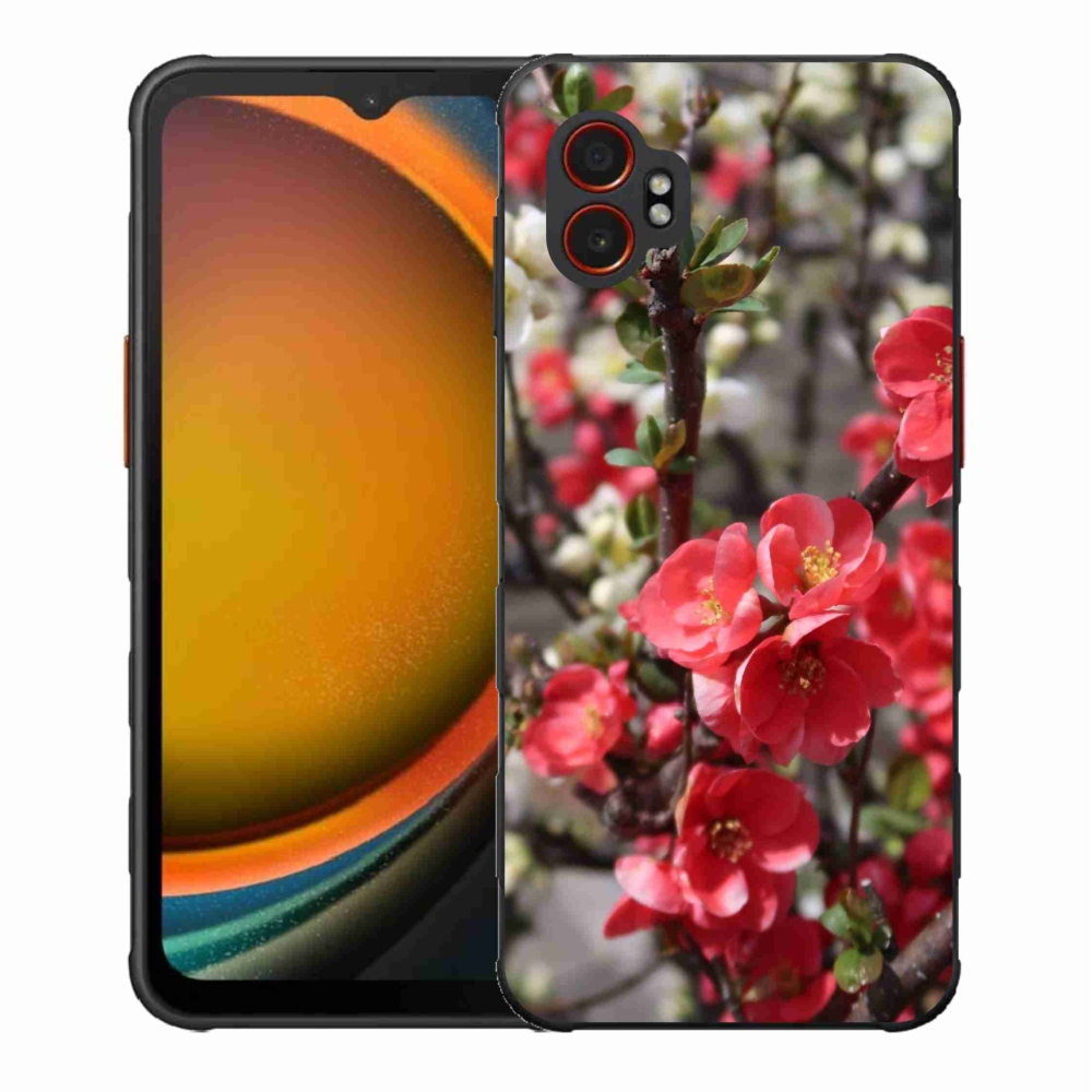 Gélový kryt mmCase na Samsung Galaxy Xcover 7 Pro - červené kvety