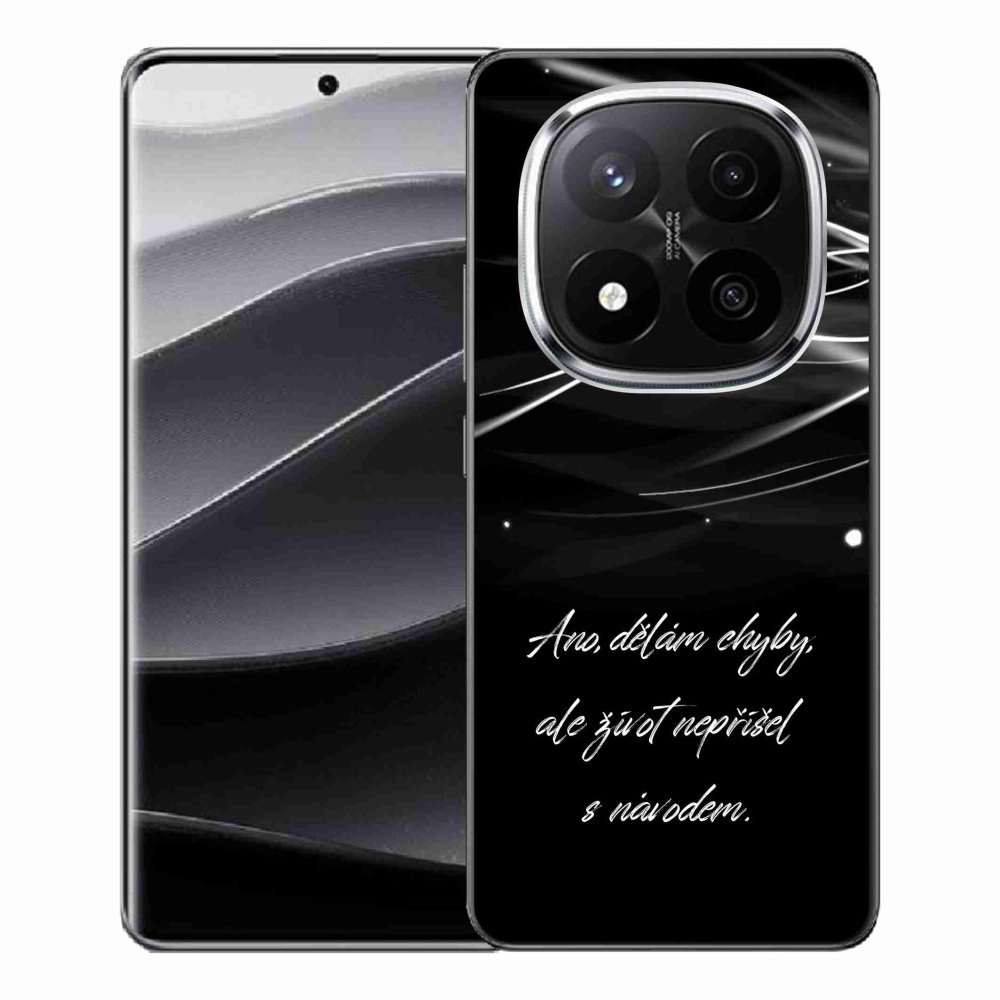 Gélový kryt mmCase na Xiaomi Redmi Note 14 Pro+ 5G - citát čierne pozadie