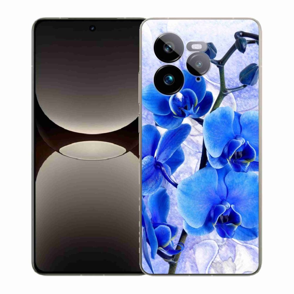 Gélový kryt mmCase na Realme GT 7 Pro 5G - modré kvety