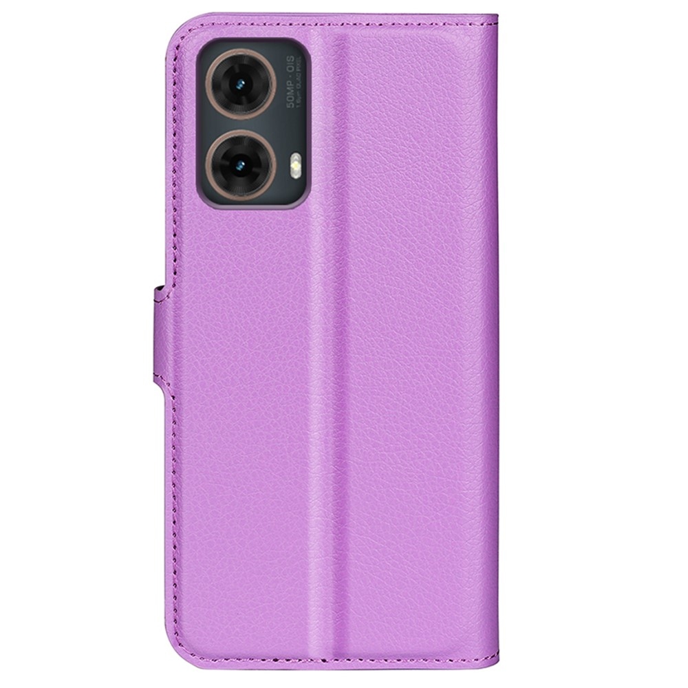 Litchi knižkové púzdro na Motorola Moto G85 5G - fialové