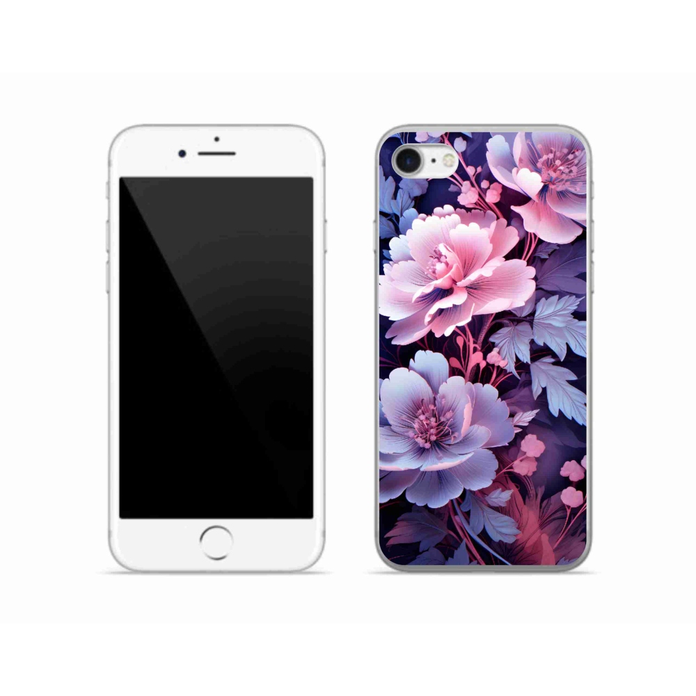 Gélový kryt mmCase na iPhone SE (2020) - kvety 11