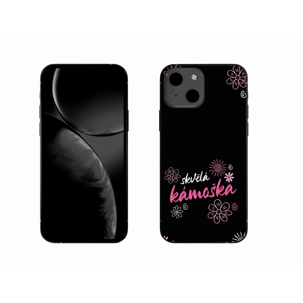 Gélový kryt mmCase na iPhone 13 6.1 - skvelá kamoška čierne pozadie