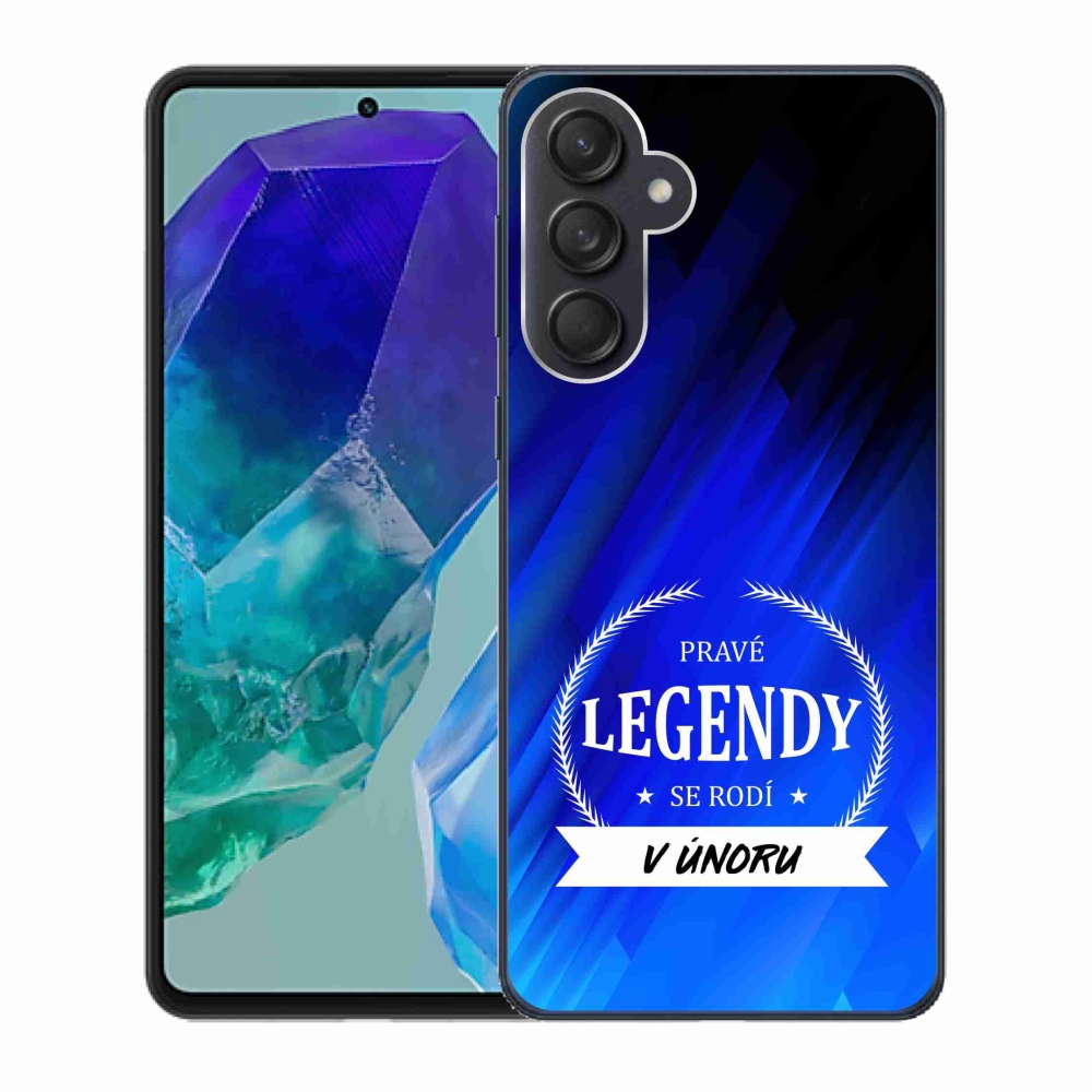 Gélový kryt mmCase na Samsung Galaxy M55 5G - legendy vo februári modré pozadie