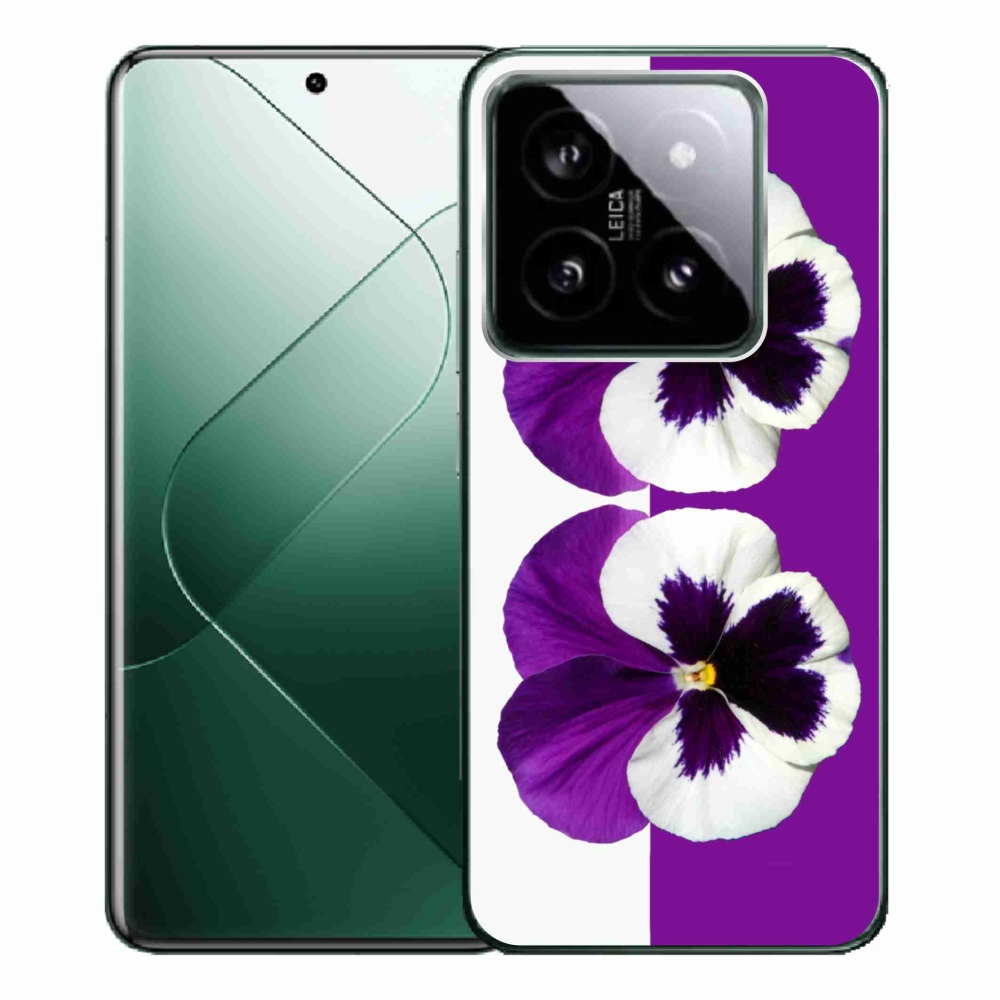 Gélový kryt mmCase na Xiaomi 14 Pro - fialovobiely kvet