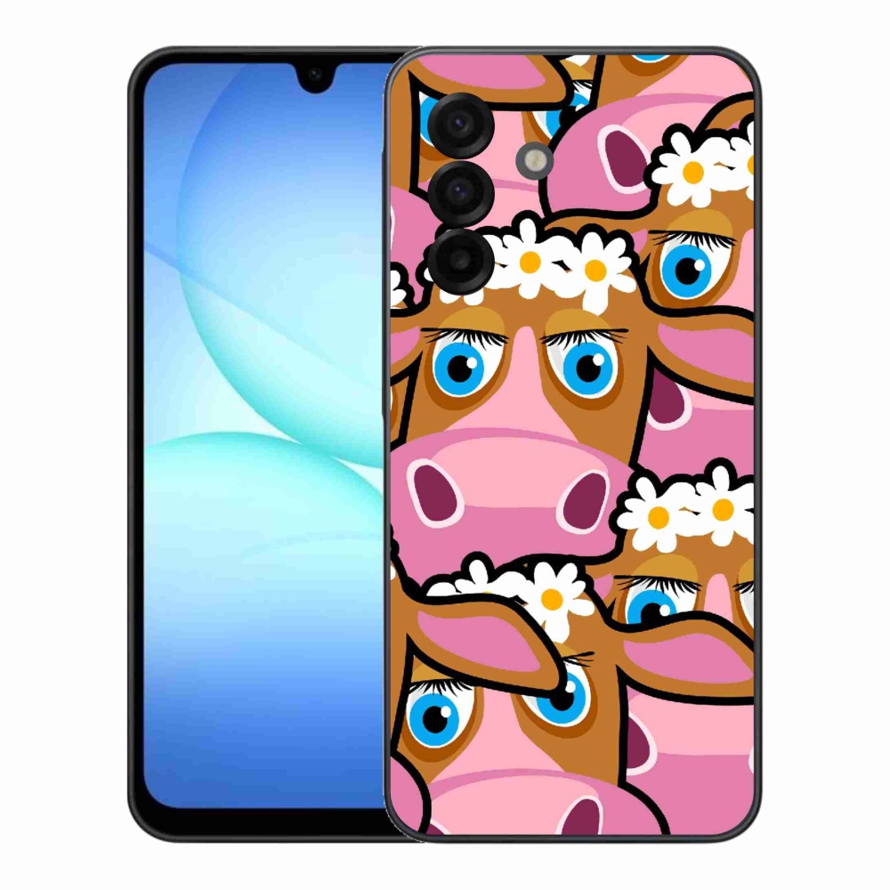 Gélový kryt mmCase na Samsung Galaxy A17 5G - kreslené kravičky