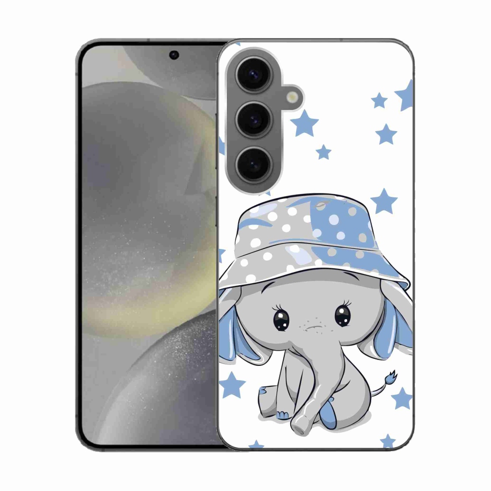 Gélový kryt mmCase na Samsung Galaxy S24 - modrý slon