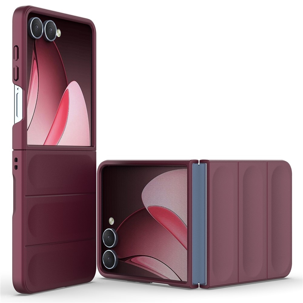 Rugg odolný gélový obal na Samsung Galaxy Z Flip7 5G - vínový