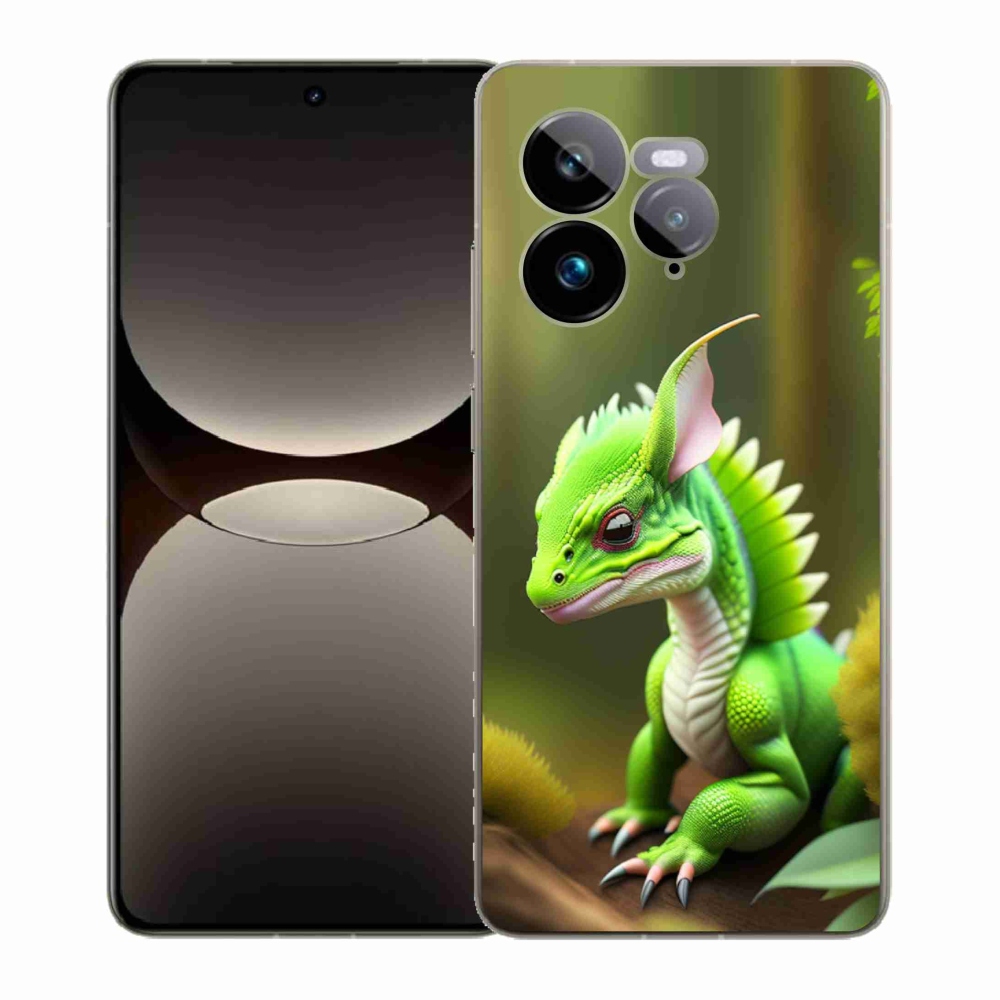 Gélový kryt mmCase na Realme GT 7 Pro 5G - zelený dráčik